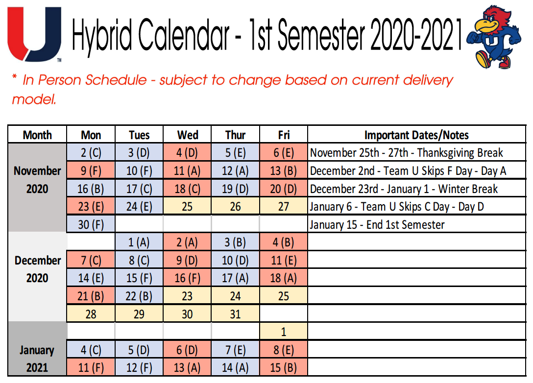 Winter Break December 23rd January 1st Classes Resume January 4 2021 Team J Hawk Urbandale Schools